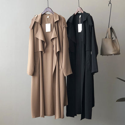 MRMT 2025 Brand New Women's Fashion Temperament Long Windbreaker Female Retro British Wind Loose Jacket Female Women Coats