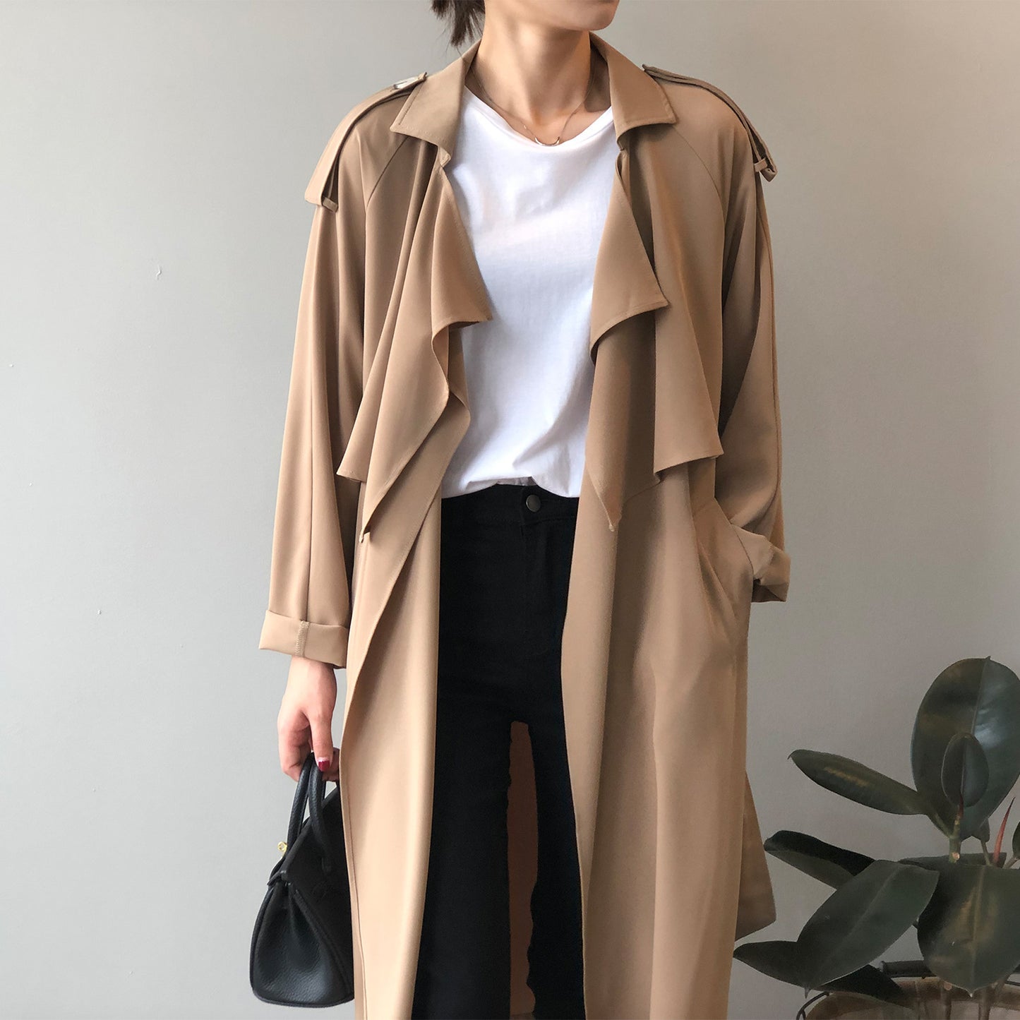 MRMT 2025 Brand New Women's Fashion Temperament Long Windbreaker Female Retro British Wind Loose Jacket Female Women Coats