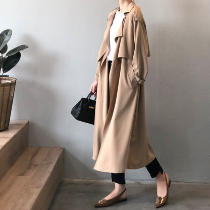 MRMT 2025 Brand New Women's Fashion Temperament Long Windbreaker Female Retro British Wind Loose Jacket Female Women Coats