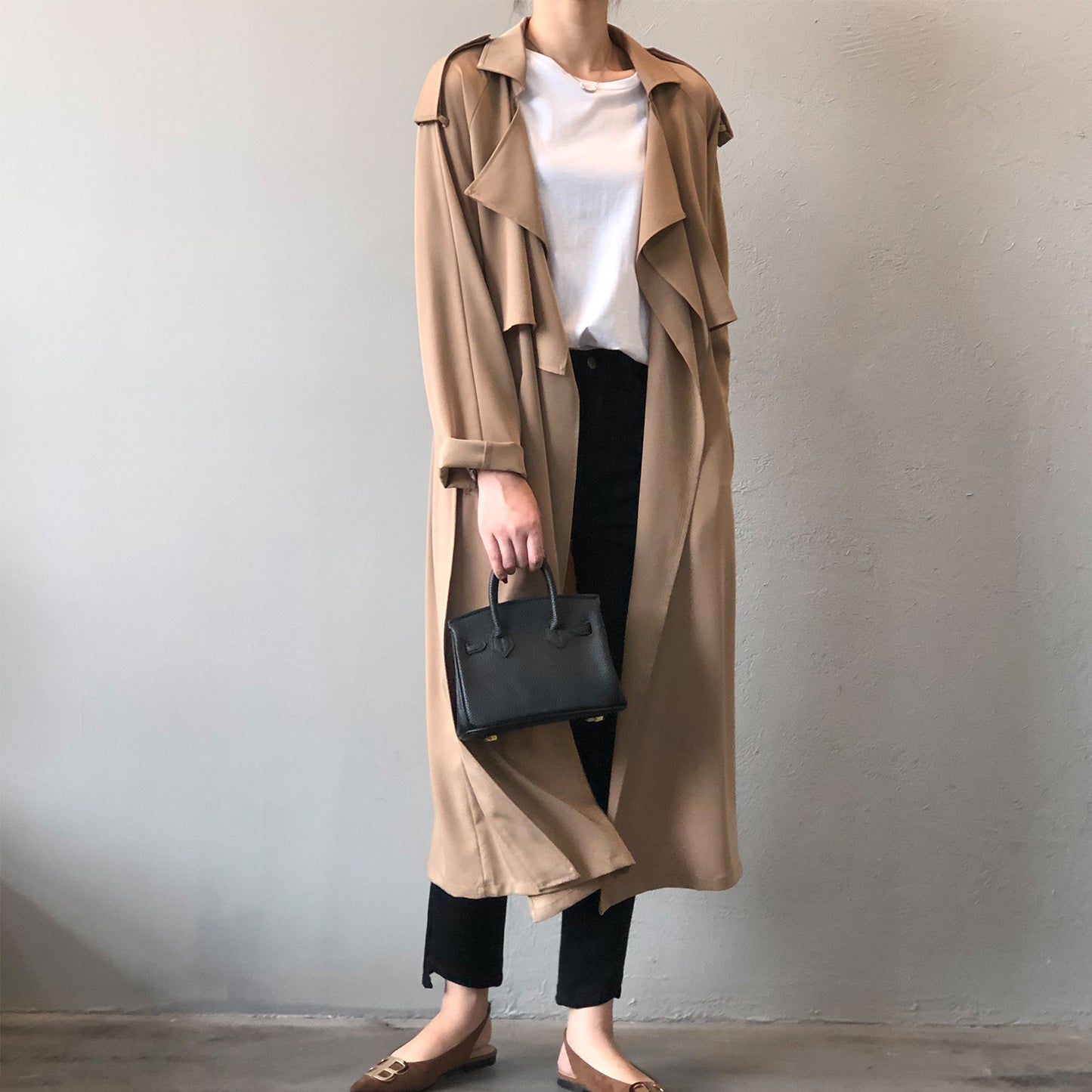 MRMT 2025 Brand New Women's Fashion Temperament Long Windbreaker Female Retro British Wind Loose Jacket Female Women Coats