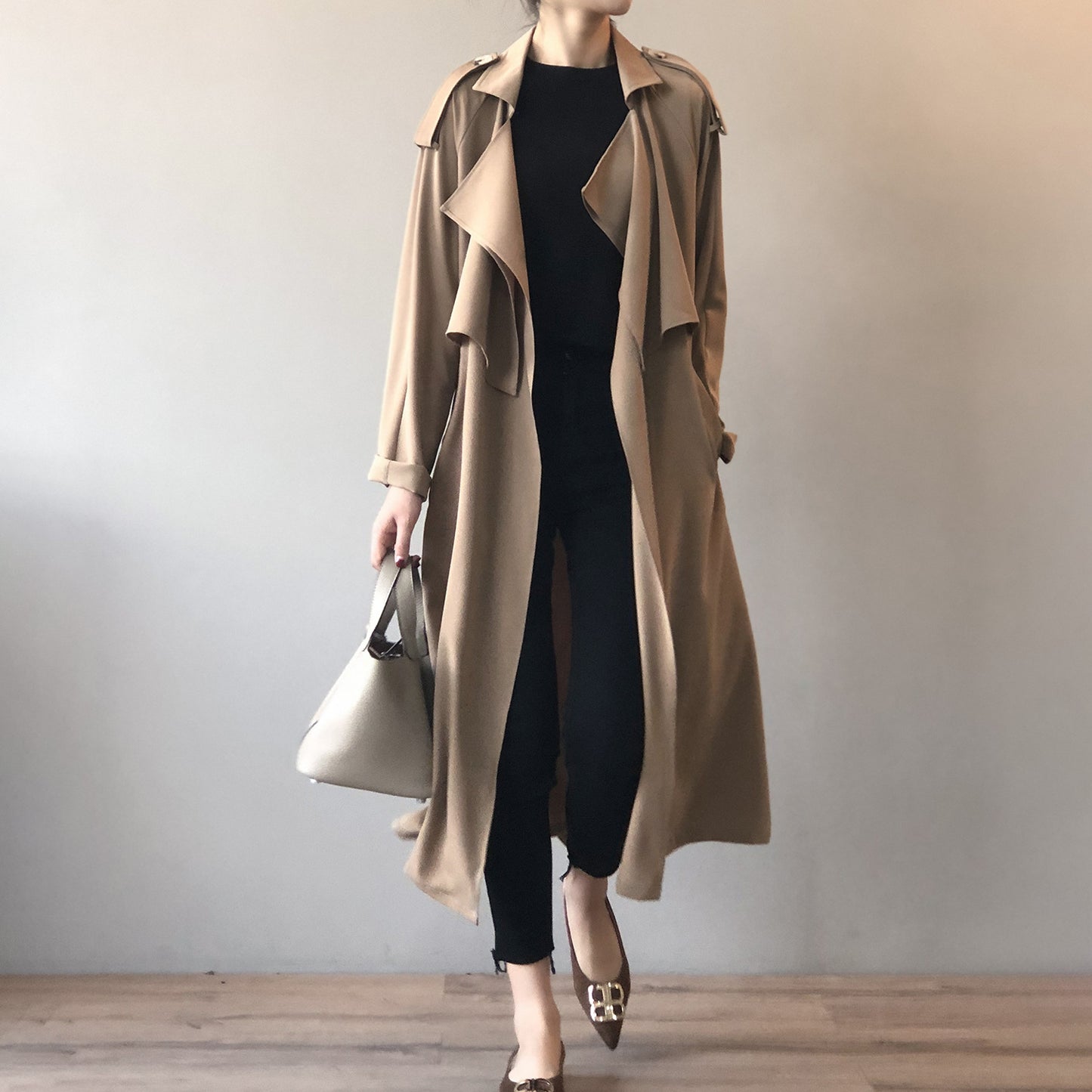 MRMT 2025 Brand New Women's Fashion Temperament Long Windbreaker Female Retro British Wind Loose Jacket Female Women Coats