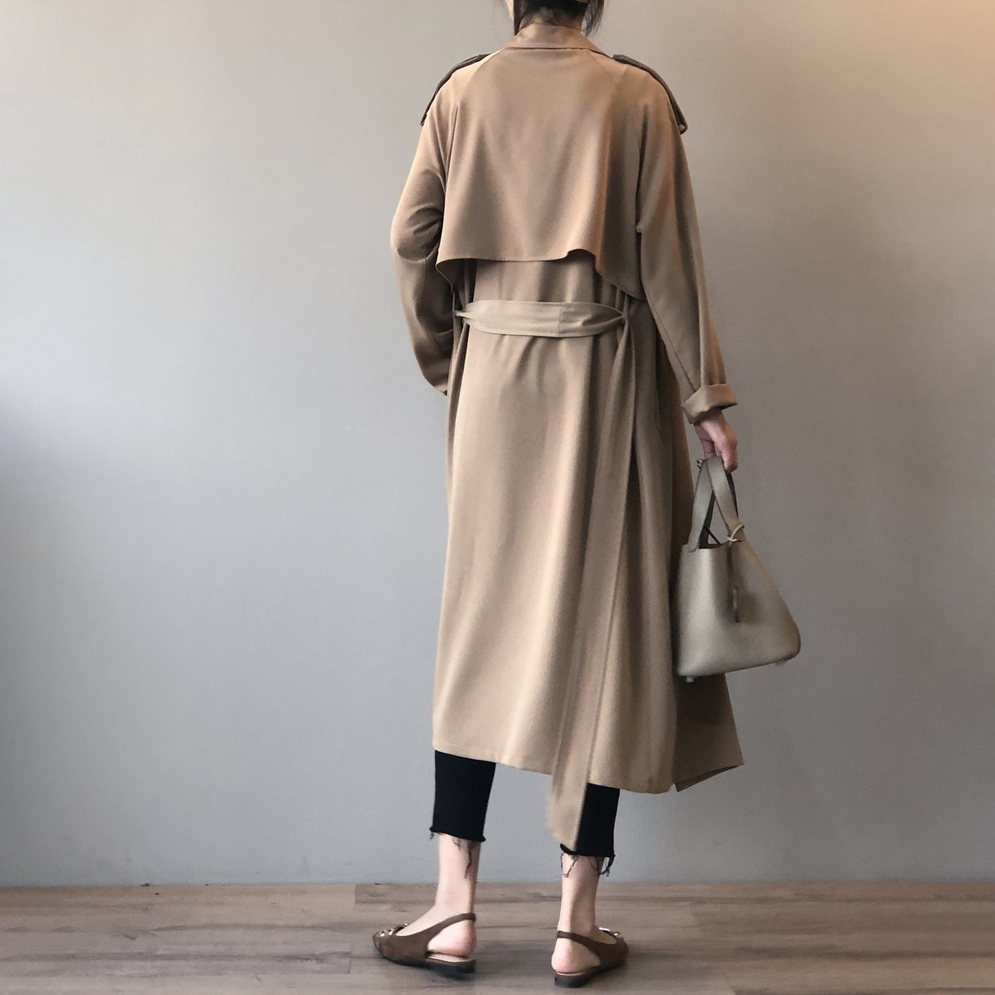 MRMT 2025 Brand New Women's Fashion Temperament Long Windbreaker Female Retro British Wind Loose Jacket Female Women Coats