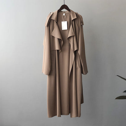 MRMT 2025 Brand New Women's Fashion Temperament Long Windbreaker Female Retro British Wind Loose Jacket Female Women Coats