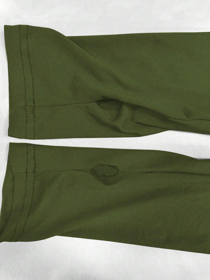 Mia Muse Women's T-Shirts Autumn French Decent Plain Long Sleeve Crew Neck Wrap Long High Street T-Shirts