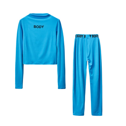 European and N Women's Clothing Hot Cross-border Trade Autumn and Winter Sexy Solid Color Tight Long-sleeved Suit