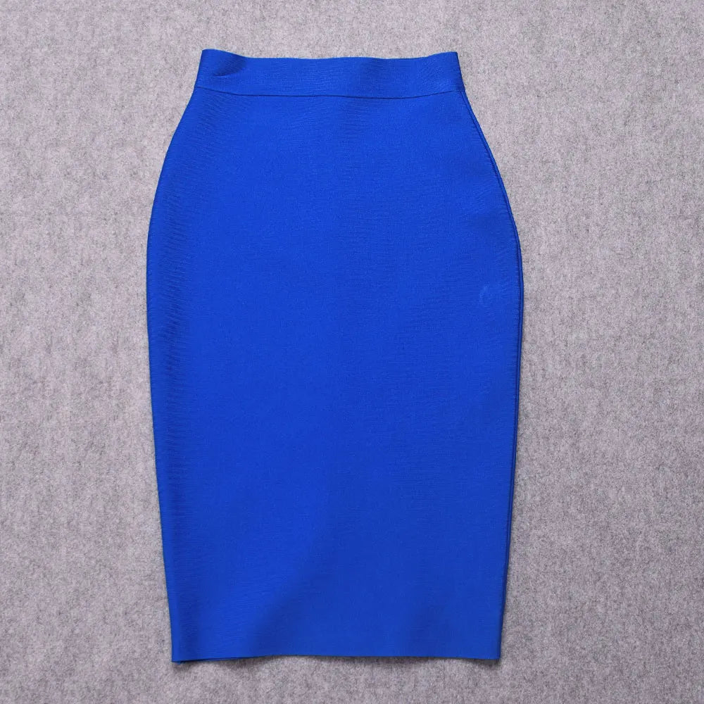 BEAUKEY Sexy Yellow Bandage Skirts 2023 Women Summer High Waist Quality Pink Black White Party Skirts XL Tight Office Lady Skirt
