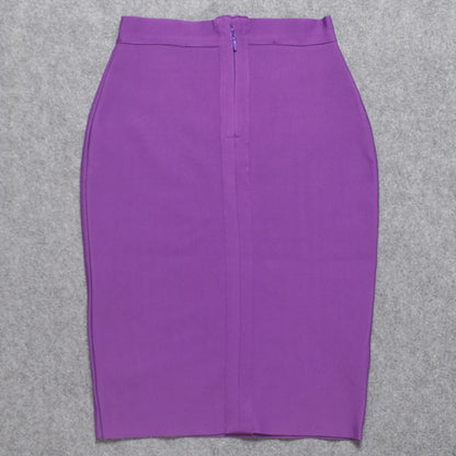 BEAUKEY Sexy Yellow Bandage Skirts 2023 Women Summer High Waist Quality Pink Black White Party Skirts XL Tight Office Lady Skirt
