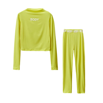 European and N Women's Clothing Hot Cross-border Trade Autumn and Winter Sexy Solid Color Tight Long-sleeved Suit