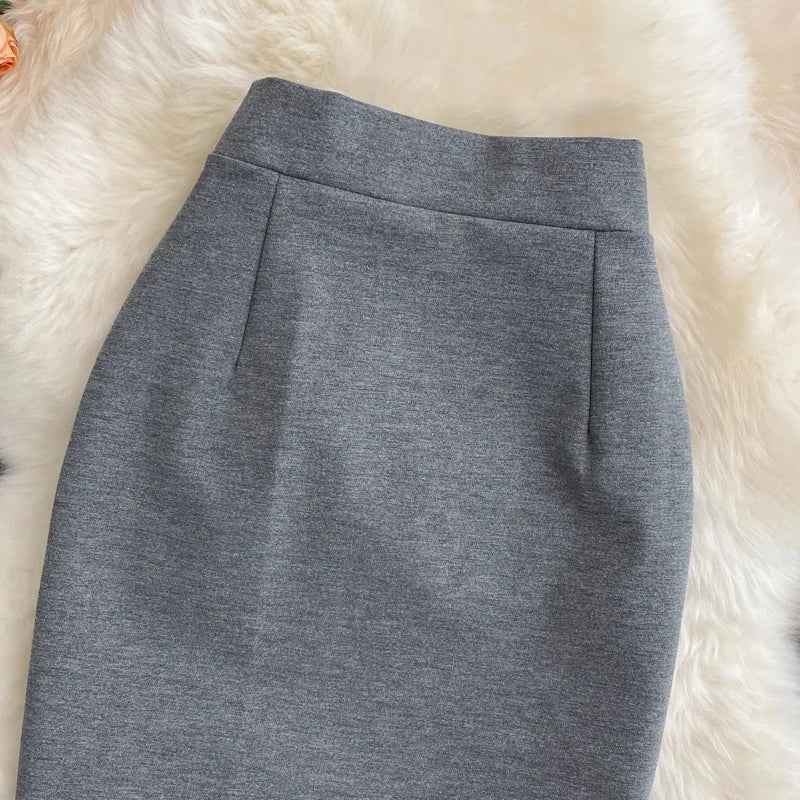 Women's Clothes Split Package Hip Tight OL Office High Waist Skirt Wholesale
