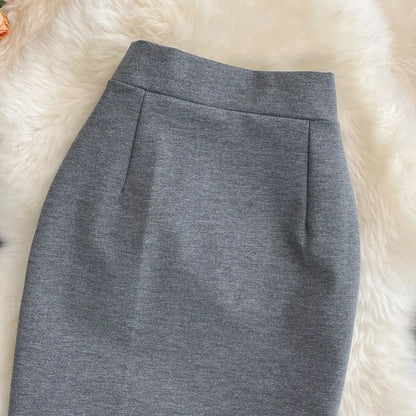 Women's Clothes Split Package Hip Tight OL Office High Waist Skirt Wholesale
