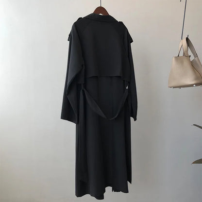 MRMT 2025 Brand New Women's Fashion Temperament Long Windbreaker Female Retro British Wind Loose Jacket Female Women Coats