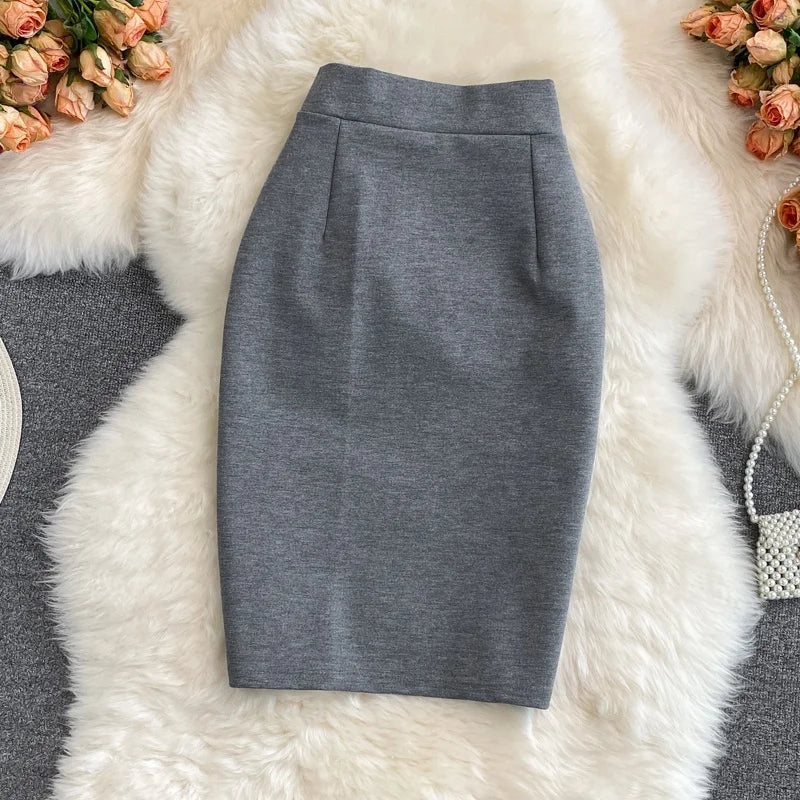 Women's Clothes Split Package Hip Tight OL Office High Waist Skirt Wholesale