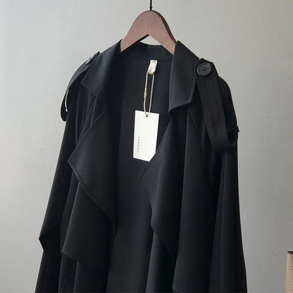 MRMT 2025 Brand New Women's Fashion Temperament Long Windbreaker Female Retro British Wind Loose Jacket Female Women Coats