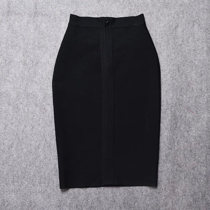 BEAUKEY Sexy Yellow Bandage Skirts 2023 Women Summer High Waist Quality Pink Black White Party Skirts XL Tight Office Lady Skirt