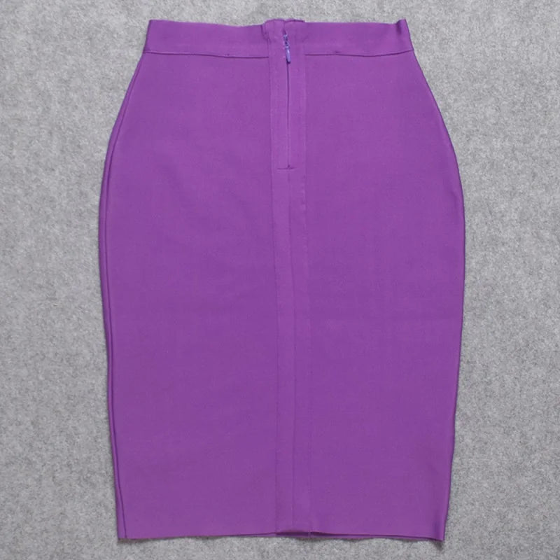 BEAUKEY Sexy Yellow Bandage Skirts 2023 Women Summer High Waist Quality Pink Black White Party Skirts XL Tight Office Lady Skirt
