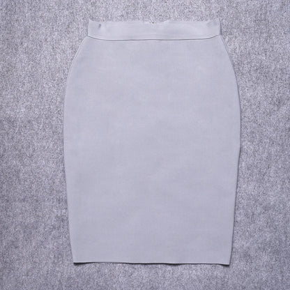 BEAUKEY Sexy Yellow Bandage Skirts 2023 Women Summer High Waist Quality Pink Black White Party Skirts XL Tight Office Lady Skirt