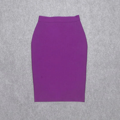 BEAUKEY Sexy Yellow Bandage Skirts 2023 Women Summer High Waist Quality Pink Black White Party Skirts XL Tight Office Lady Skirt