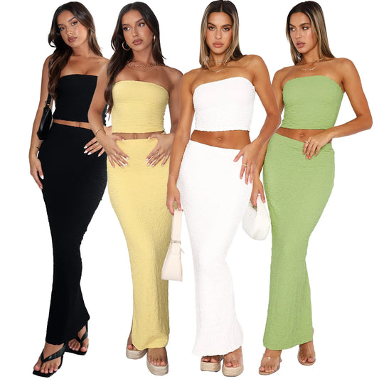 2024 Women Cartoon Printed Crop Top Tshrit With Mini Irregular Skirt Designer Brand Summer Sexy 2 Piece Skirts Set