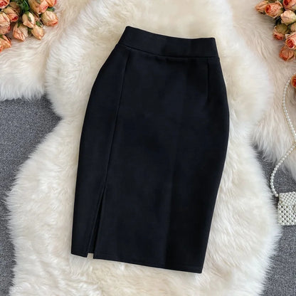 Women's Clothes Split Package Hip Tight OL Office High Waist Skirt Wholesale