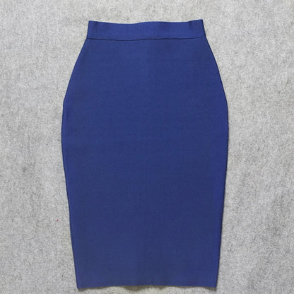 BEAUKEY Sexy Yellow Bandage Skirts 2023 Women Summer High Waist Quality Pink Black White Party Skirts XL Tight Office Lady Skirt