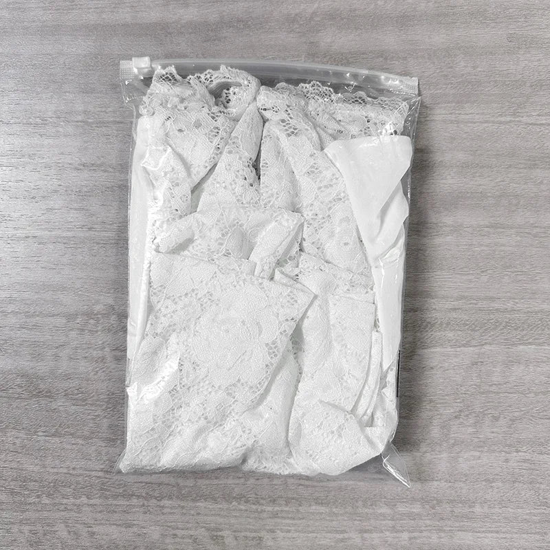 Lace-Trimmed Autumn Women's T-Shirt Off-Shoulder Hollow Out Contrast Panels Crop Top For Female Sexy Cropped Lady's Clothing