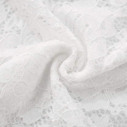 Lace-Trimmed Autumn Women's T-Shirt Off-Shoulder Hollow Out Contrast Panels Crop Top For Female Sexy Cropped Lady's Clothing