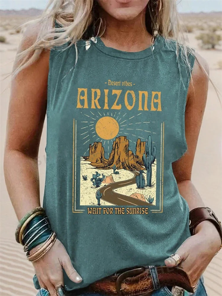 Skull Print Women's Tank Top Summer Street Fashion Women's Crew Neck Tank Top Outdoor Everyday Casual Women's Sleeveless T-shirt