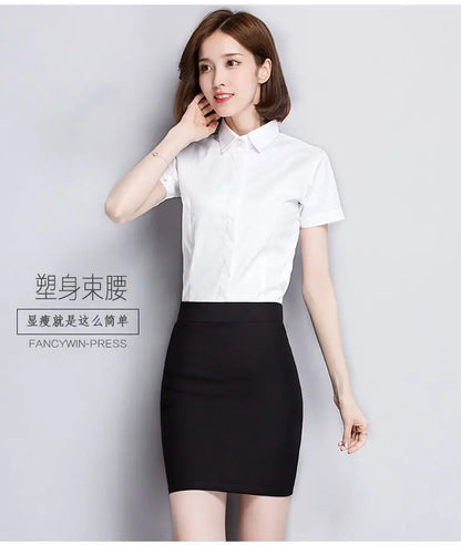 Office Lady Work Business Social Sexy Black Skirts Summer Women Elasticity Slim Wrap Hip All-match Female Short Skinny Skirt