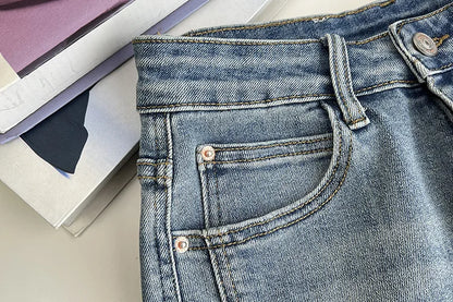 Plus Size Women's High Waisted Slim Flared Jeans 2025 Spring Stretch Denim Pants Curvy Premium Slimming & Lengthening Design