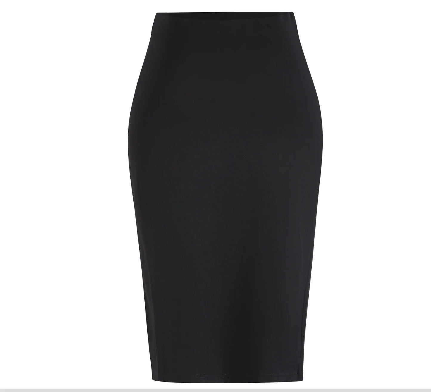 Women's Professional High Waist Long Pencil Skirt, Slim Fit Black Hip-hugging Skirt for Office Commute