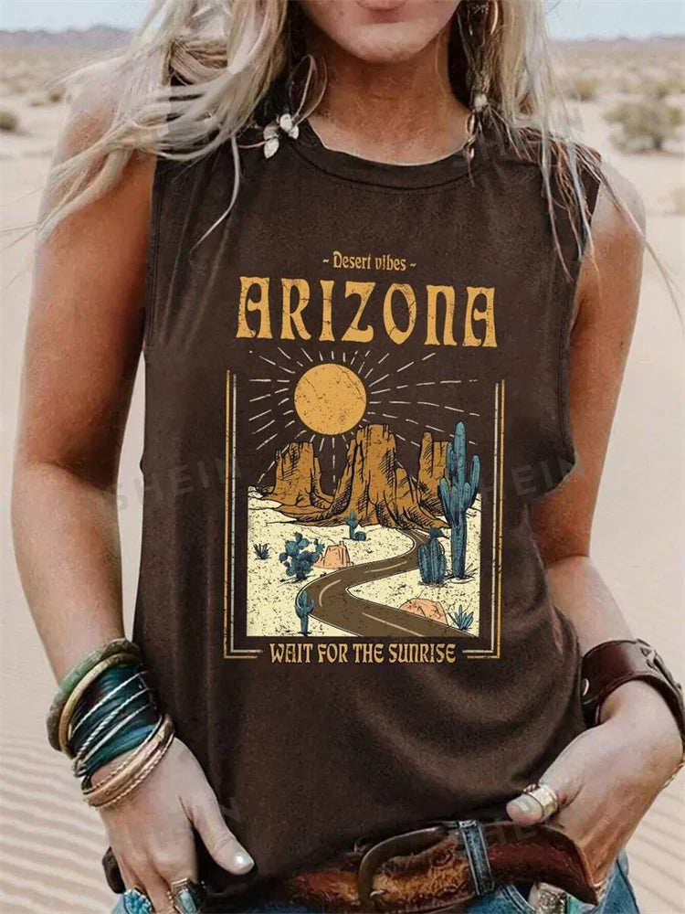 Skull Print Women's Tank Top Summer Street Fashion Women's Crew Neck Tank Top Outdoor Everyday Casual Women's Sleeveless T-shirt