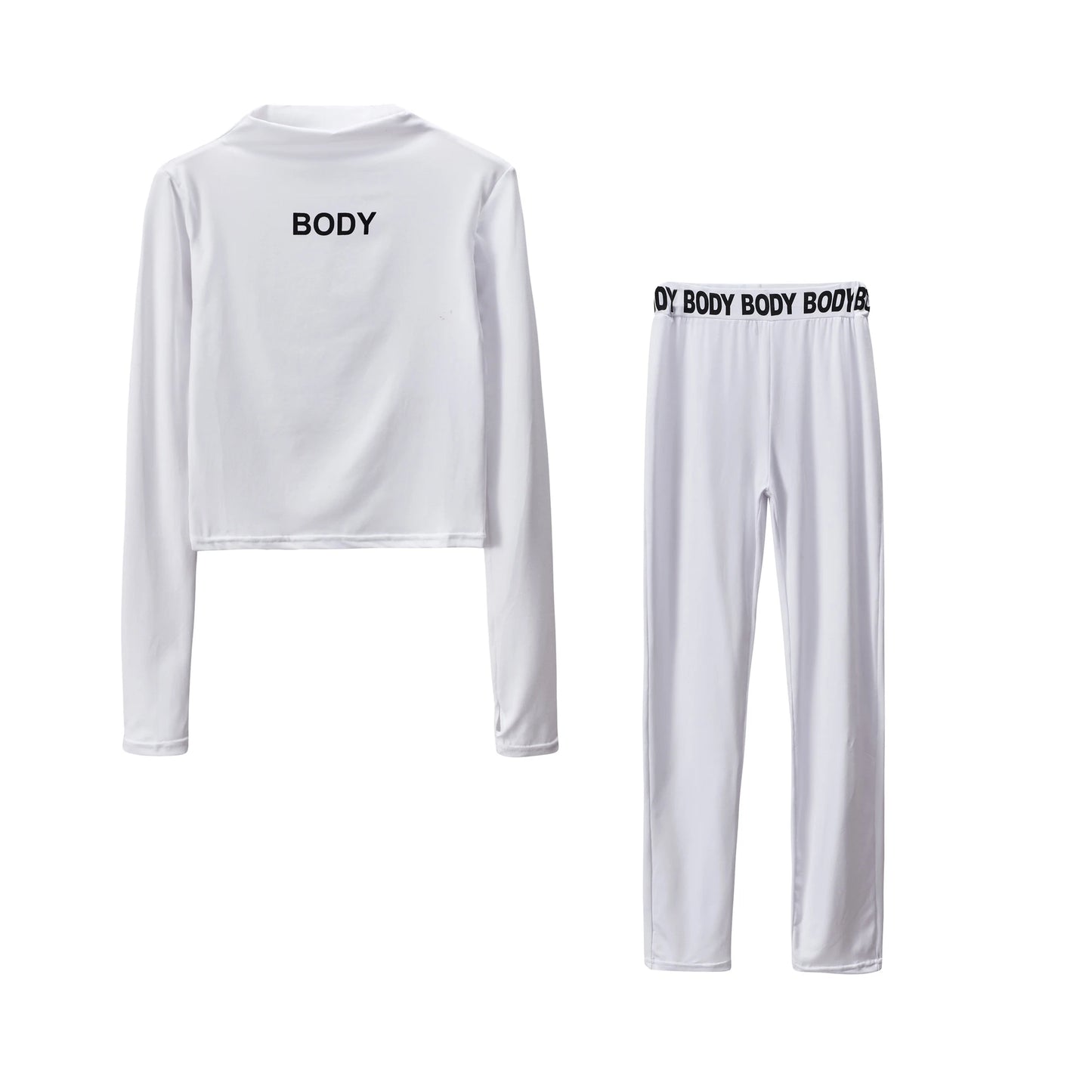 European and N Women's Clothing Hot Cross-border Trade Autumn and Winter Sexy Solid Color Tight Long-sleeved Suit