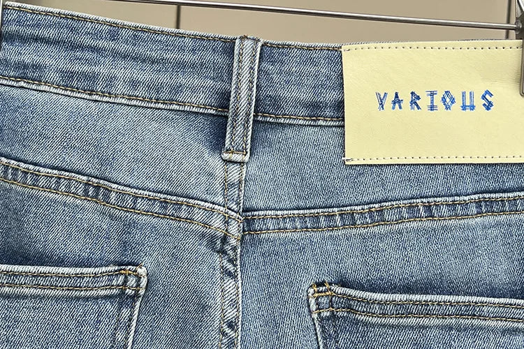 Plus Size Women's High Waisted Slim Flared Jeans 2025 Spring Stretch Denim Pants Curvy Premium Slimming & Lengthening Design