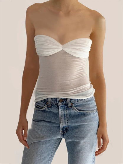 Tossy Mesh Sheer Off-Shoulder Top Shirt For Women New Long Sleeve See-Through Lace Knit Pullover Tops Summer Mesh Top Tee Shirt