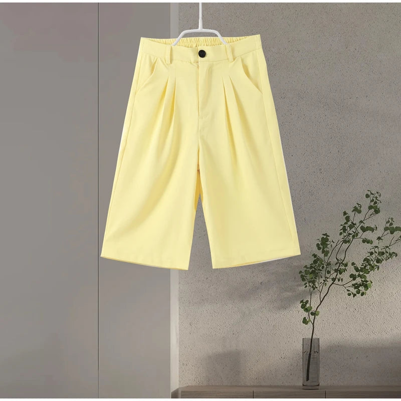 Fashion Lapel Suit Jacket Women Casual Loose Short Sleeve Office Lady Coat 2025 New Chic Autumn Single Button Oversize Jacket