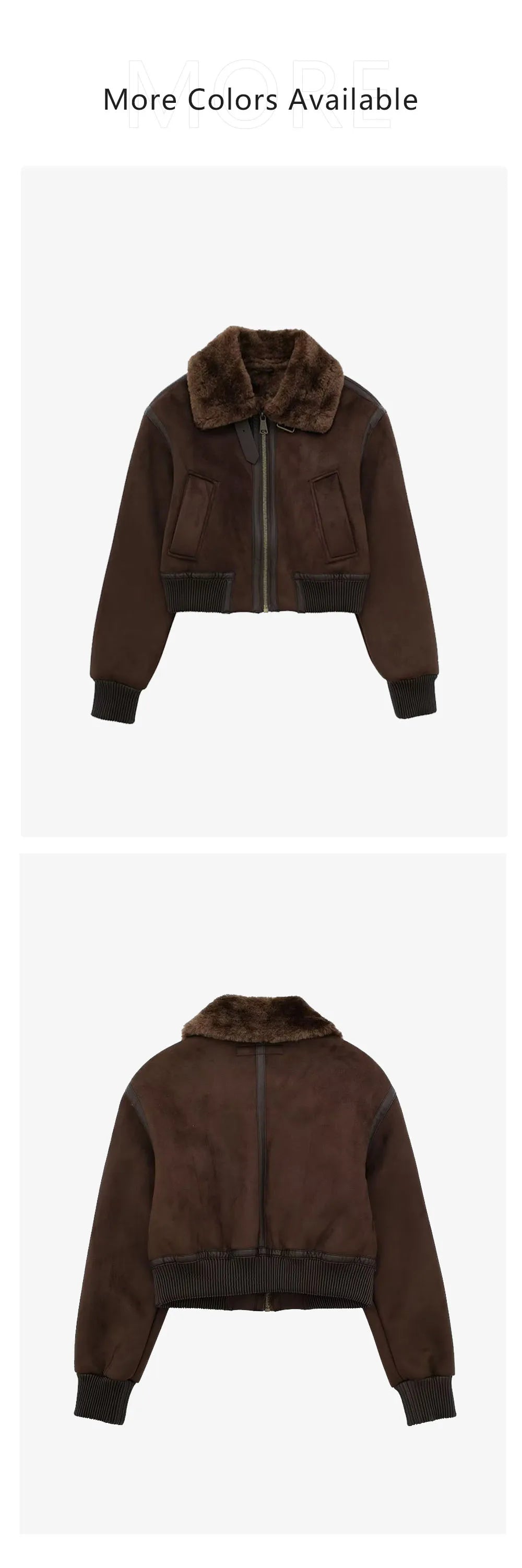 UNIZERA2023 Autumn and Winter New Women's Casual Standing Neck Contrast Strap Decoration Loose Double sided Jacket Coat