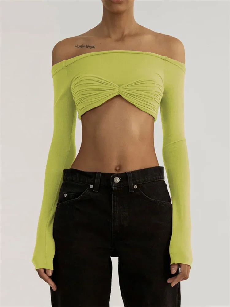 Tossy Mesh Sheer Off-Shoulder Top Shirt For Women New Long Sleeve See-Through Lace Knit Pullover Tops Summer Mesh Top Tee Shirt