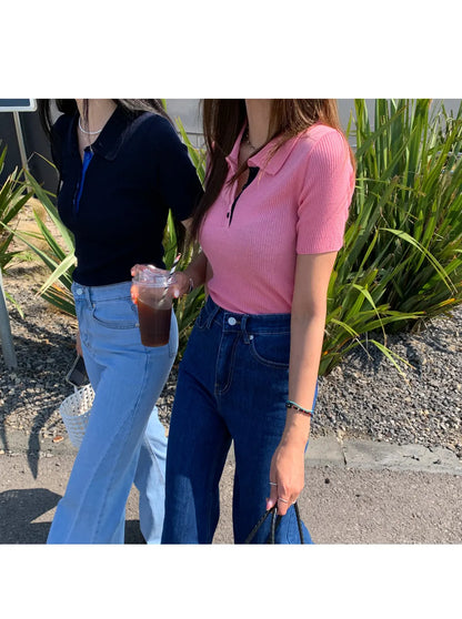 High Waist Bell Bot Jeans Women's Slim Fit Versatile Long Pants Summer Chic Vintage Denim Blue High Waist Long Leggings