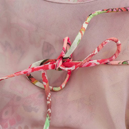 European And American Style 2024 Summer Women's New Fashionable And Casual Temperament Slim Fit Backless Patchwork Printed Dress