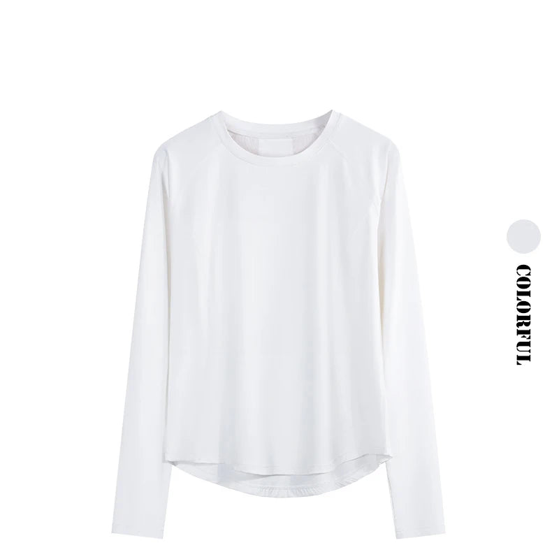 DRUR Fitness T-shirts Women Running Shirts Long Sleeve Quick Dry Breathable Sports Top Jogger Workout Pullover Top Sportswear