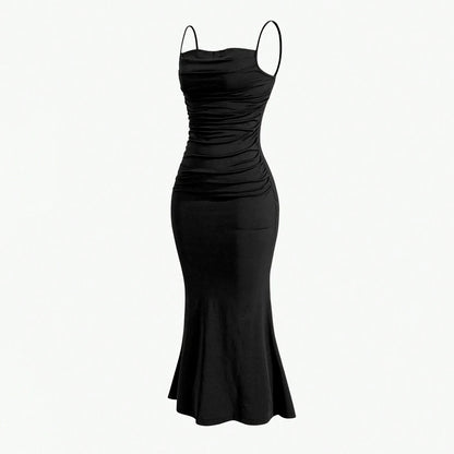 Mia Muse Women's Party Dresses Maxi Spaghetti Strap Elegant Slim Evening Wedding Guest Multi-Color Summer Milkmaid Dresses