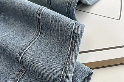 Plus Size Women's High Waisted Slim Flared Jeans 2025 Spring Stretch Denim Pants Curvy Premium Slimming & Lengthening Design