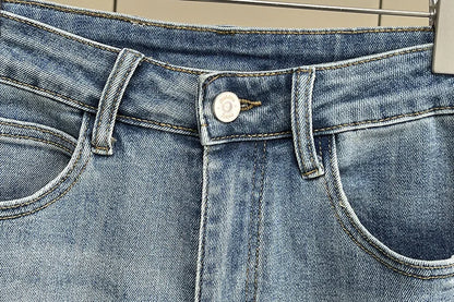 Plus Size Women's High Waisted Slim Flared Jeans 2025 Spring Stretch Denim Pants Curvy Premium Slimming & Lengthening Design