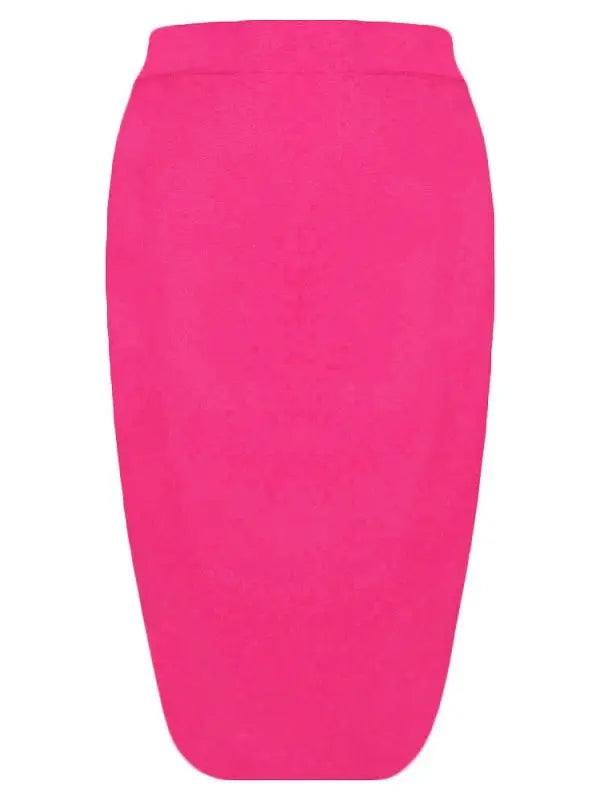 BEAUKEY Sexy Yellow Bandage Skirts 2023 Women Summer High Waist Quality Pink Black White Party Skirts XL Tight Office Lady Skirt