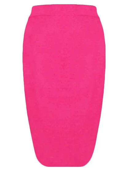 BEAUKEY Sexy Yellow Bandage Skirts 2023 Women Summer High Waist Quality Pink Black White Party Skirts XL Tight Office Lady Skirt