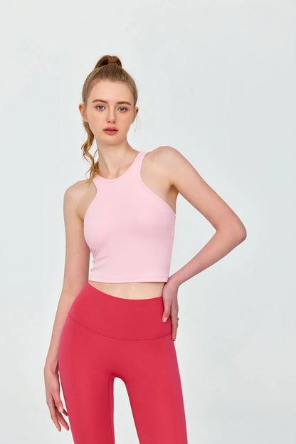 Breathable Quick Drying Sports Vest Round Neck Cross Back Shockproof Skin-friendly fabric Yoga Bra