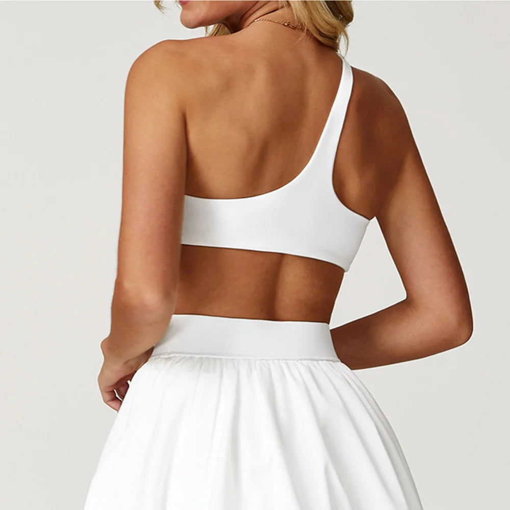 Impact Sports Bra Women Sports Underwear Push Up Fitness Bra One Shoulder Shockproof Yoga Bra Yoga Running Bra Sexy Workout Vest