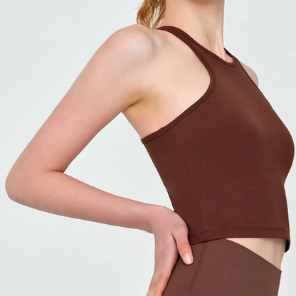 Breathable Quick Drying Sports Vest Round Neck Cross Back Shockproof Skin-friendly fabric Yoga Bra