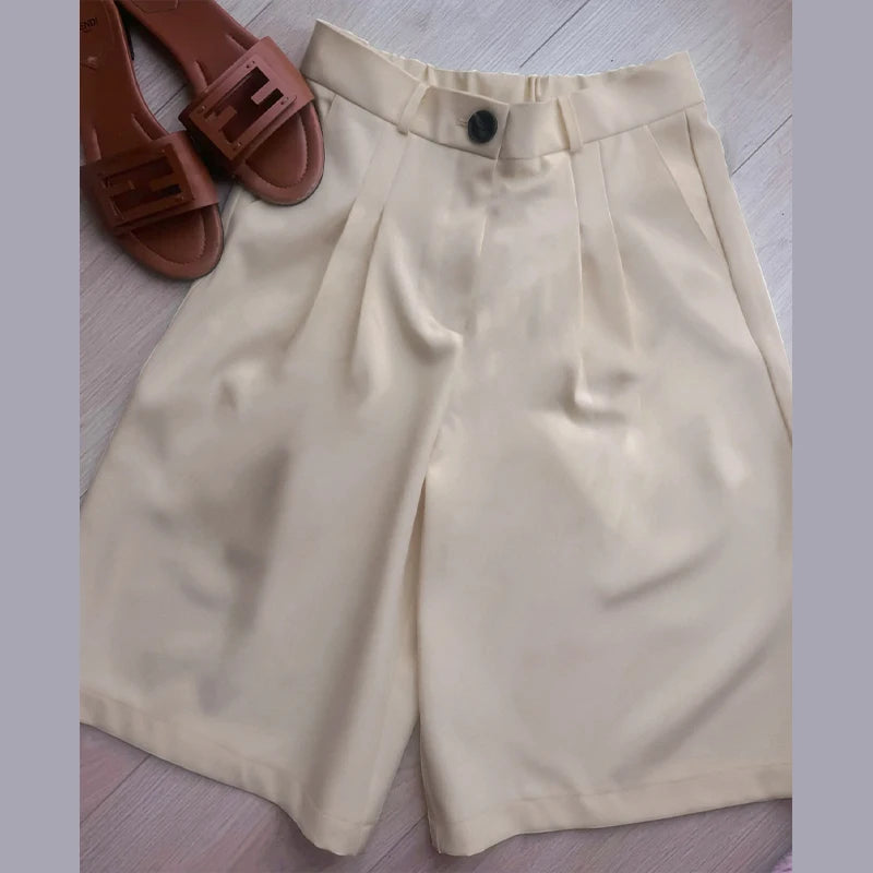 Fashion Lapel Suit Jacket Women Casual Loose Short Sleeve Office Lady Coat 2025 New Chic Autumn Single Button Oversize Jacket