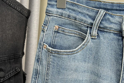 Plus Size Women's High Waisted Slim Flared Jeans 2025 Spring Stretch Denim Pants Curvy Premium Slimming & Lengthening Design